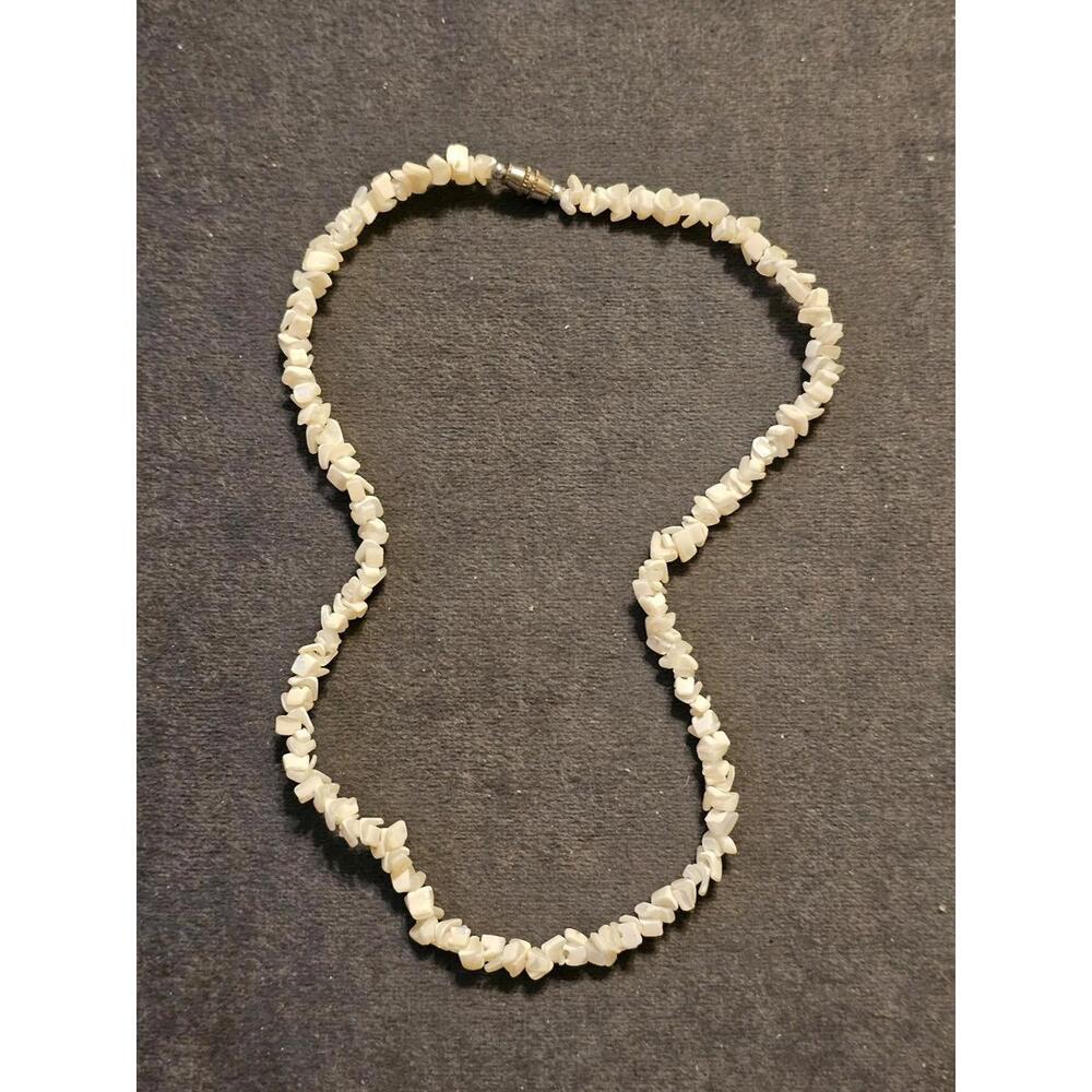 Mother Of Pearl Chip Beaded Necklace